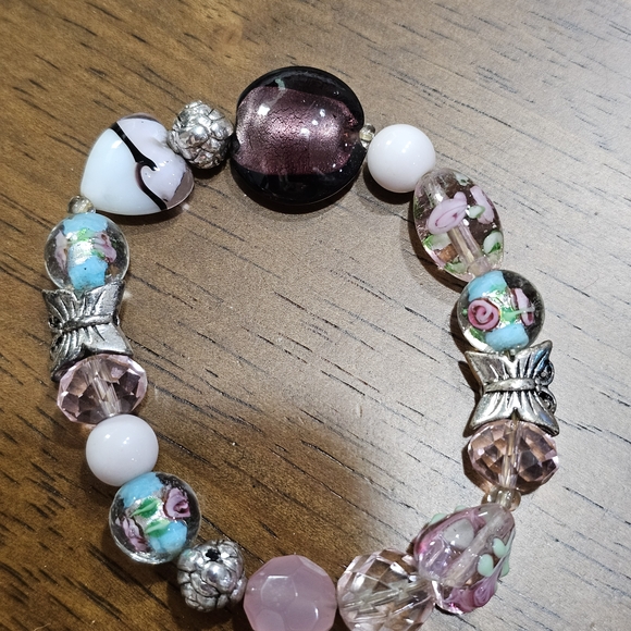 Glass Bead Bracelet Set of Four Bracelets - Picture 9 of 14